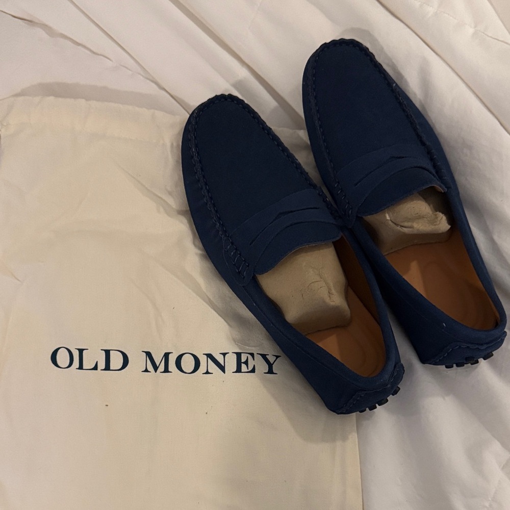 Men's Suede Driver Loafers – Marine Blue, EU 44 - NWT